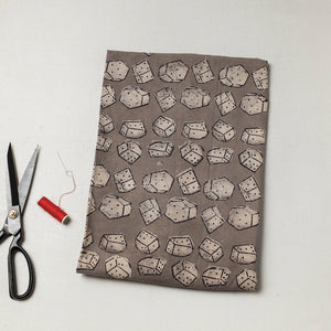 Brown - Bindaas Block Art Printed Cotton Precut Fabric