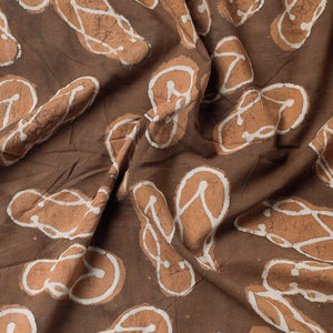 Brown - Bindaas Block Art Printed Cotton Precut Fabric