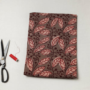 Brown - Bindaas Block Art Printed Cotton Precut Fabric
