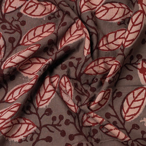 Brown - Bindaas Block Art Printed Cotton Precut Fabric