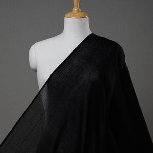 Black - Prewashed Plain Mul Cotton Fabric 04