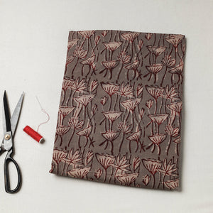 Brown - Bindaas Block Art Printed Cotton Precut Fabric