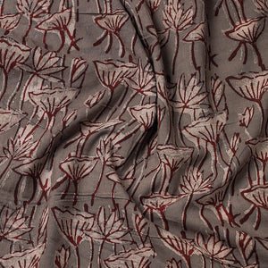 Brown - Bindaas Block Art Printed Cotton Precut Fabric