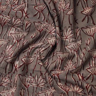 Brown - Bindaas Block Art Printed Cotton Precut Fabric