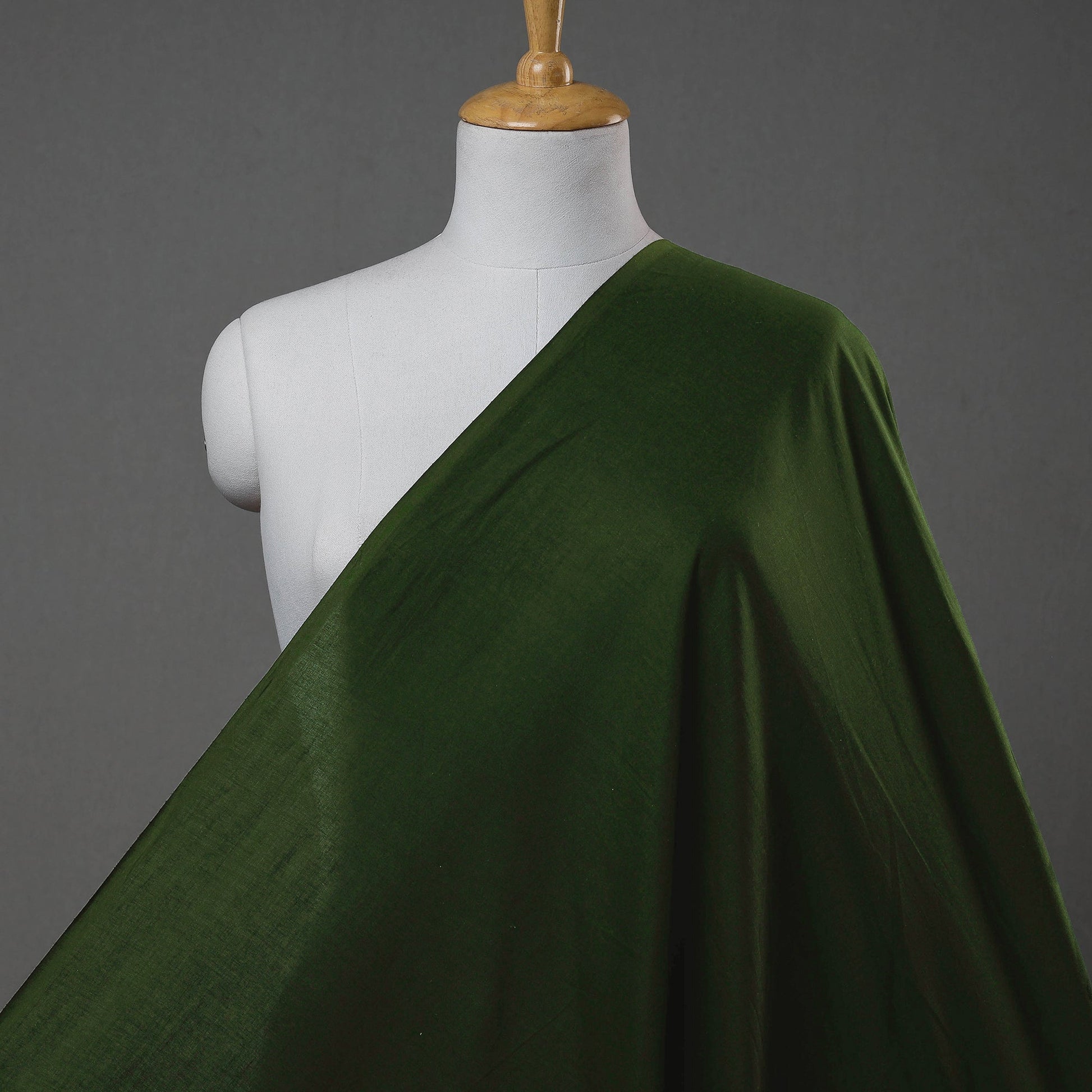 Army Green - Prewashed Plain Cotton Fabric 22
