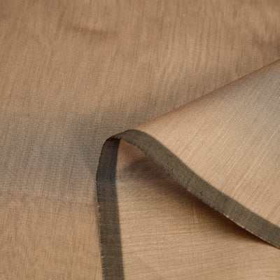 Brown - Maheshwari Silk Cotton Pure Handloom Fabric