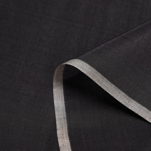 Black - Maheshwari Silk Cotton Pure Handloom Fabric