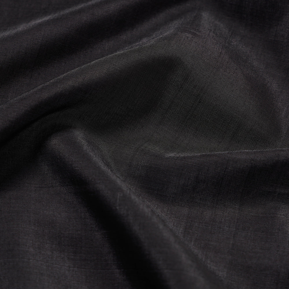 Black - Maheshwari Silk Cotton Pure Handloom Fabric