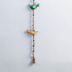 Bird - Handmade Felt & Beadwork Wall Hanging
