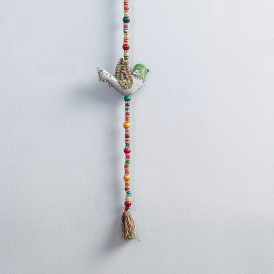 Bird - Handmade Felt & Beadwork Wall Hanging