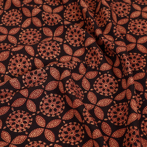 Brown - Bagh Block Printed Cotton Single Bed Cover (91 x 59 in)