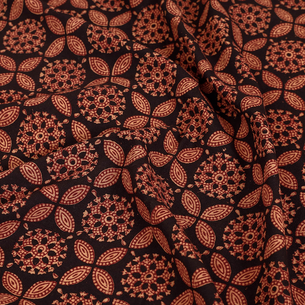 Brown - Bagh Block Printed Cotton Single Bed Cover (91 x 59 in)