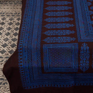 Blue - Bagh Block Printed Cotton Single Bed Cover (91 x 59 in)