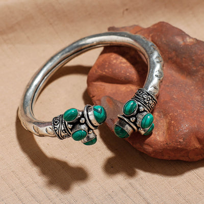 Antique Finish Oxidised German Silver Kada / Bangle