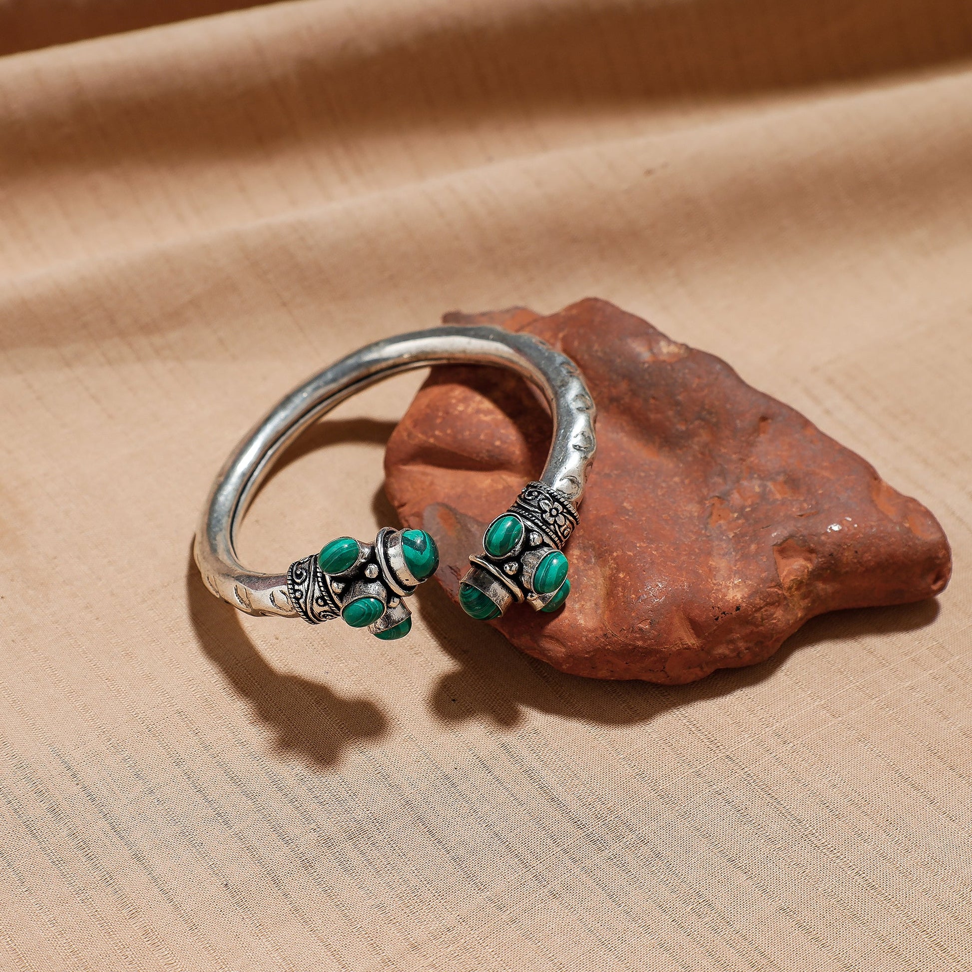 Antique Finish Oxidised German Silver Kada / Bangle