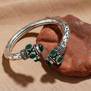 Antique Finish Oxidised German Silver Kada / Bangle