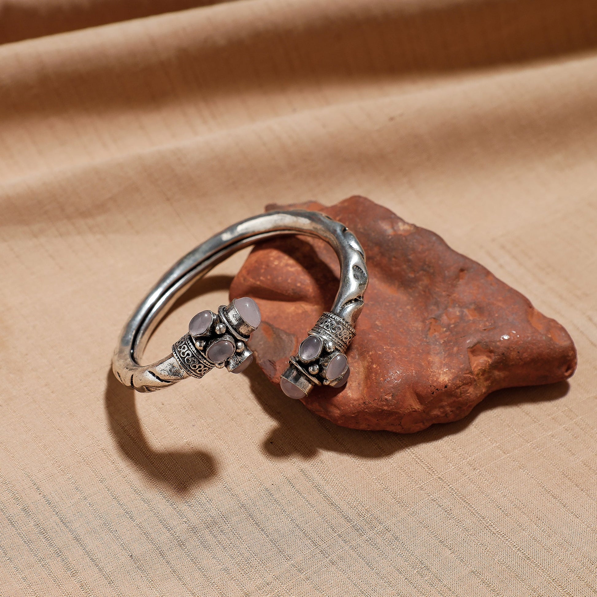 Antique Finish Oxidised German Silver Kada / Bracelet