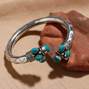 Antique Finish Oxidised German Silver Kada / Bracelet