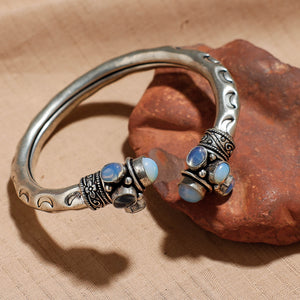 Antique Finish Oxidised German Silver Kada / Bracelet