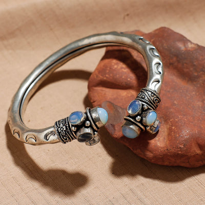 Antique Finish Oxidised German Silver Kada / Bracelet