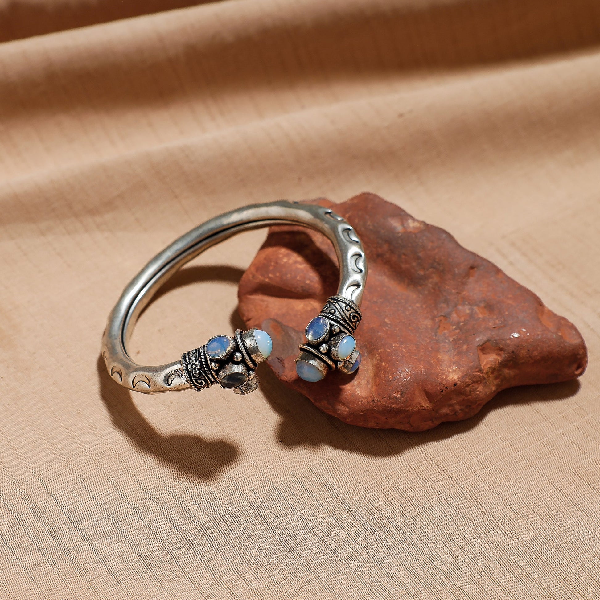 Antique Finish Oxidised German Silver Kada / Bracelet