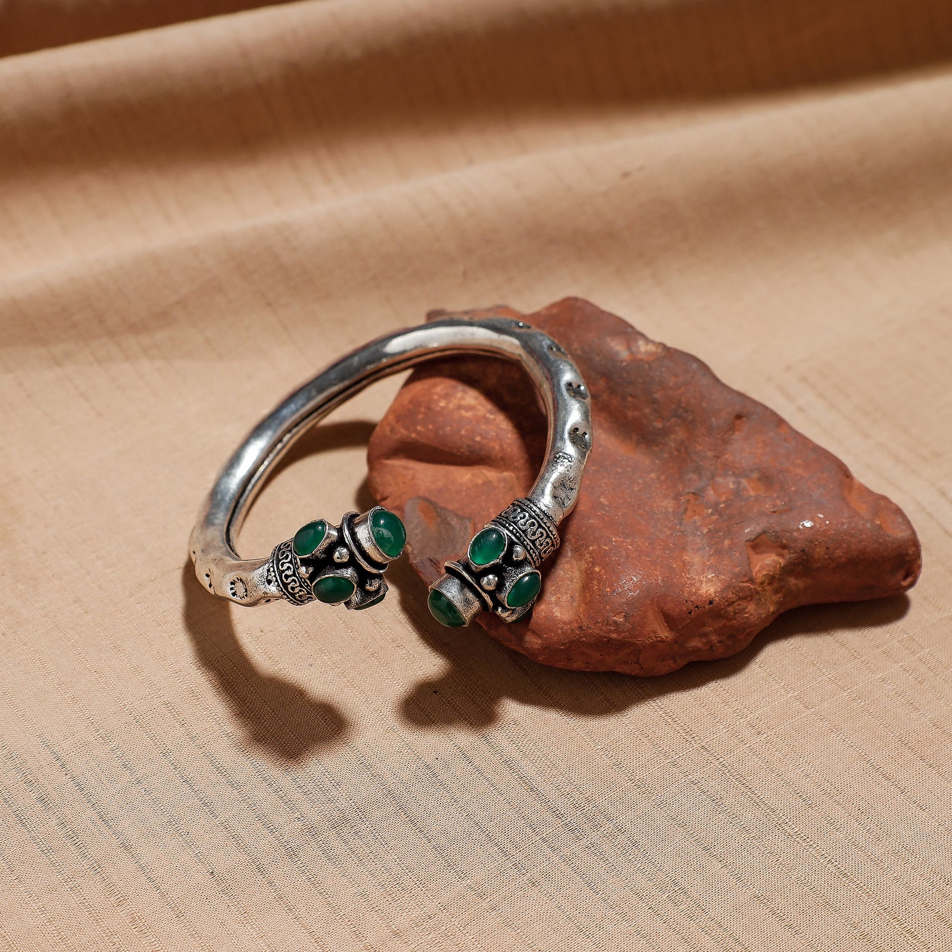 Antique Finish Oxidised German Silver Kada / Bracelet