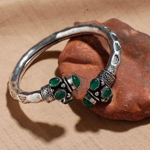 Antique Finish Oxidised German Silver Kada / Bracelet