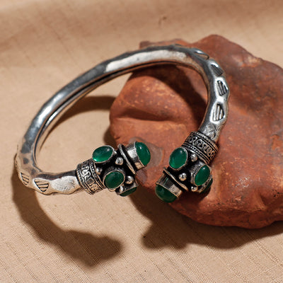 Antique Finish Oxidised German Silver Kada / Bracelet