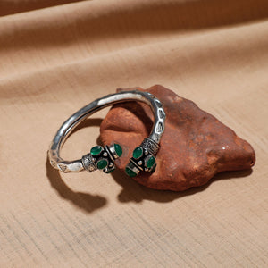 Antique Finish Oxidised German Silver Kada / Bracelet