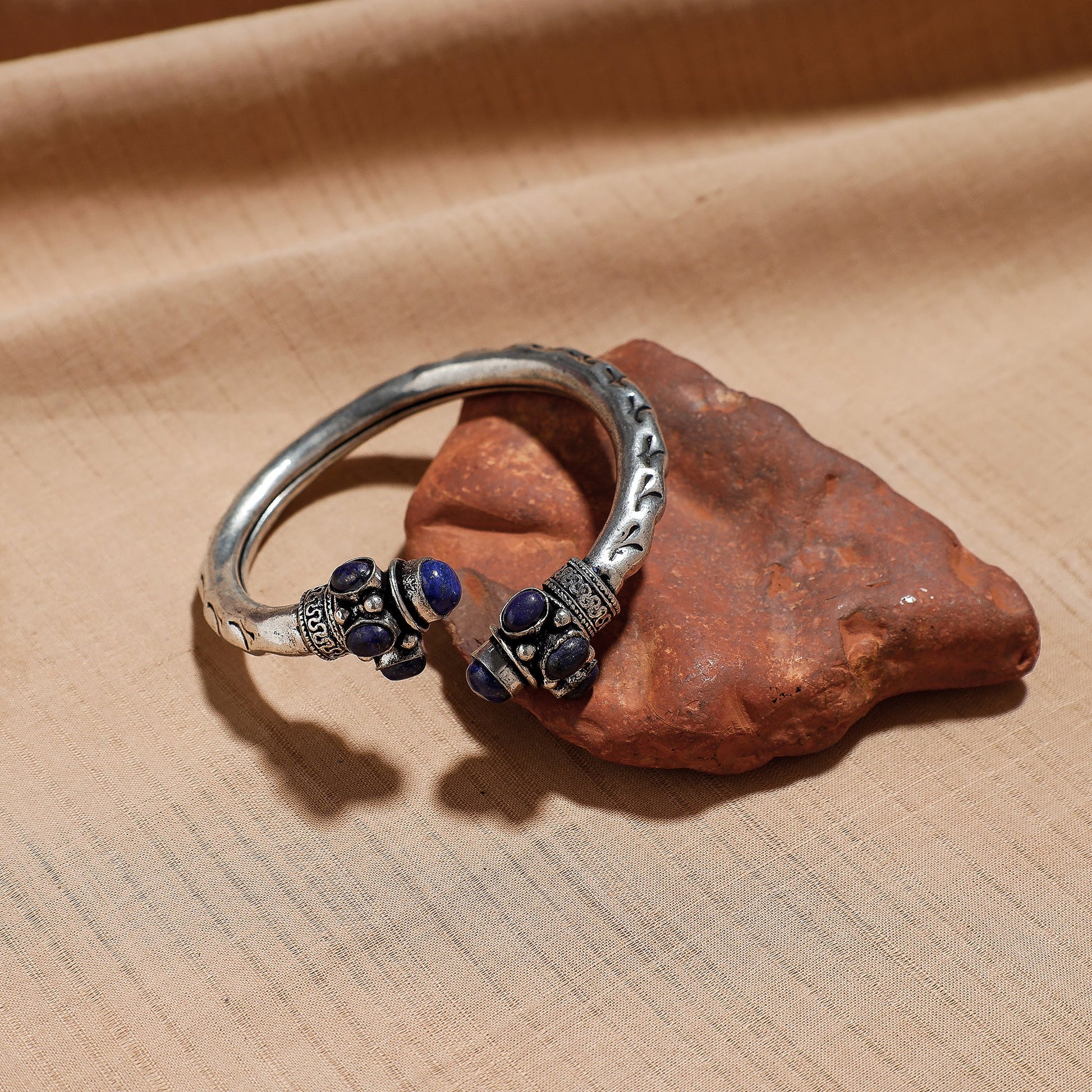 Antique Finish Oxidised German Silver Kada / Bracelet