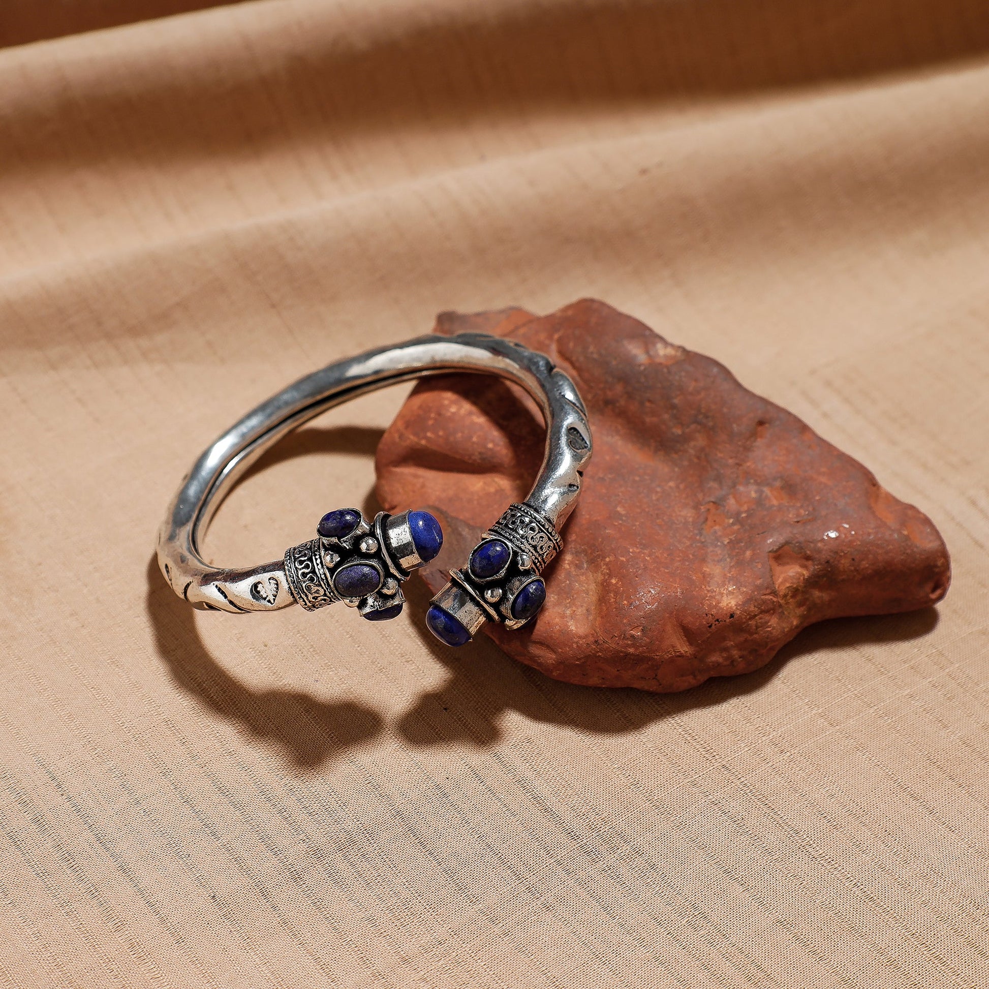 Antique Finish Oxidised German Silver Kada / Bracelet