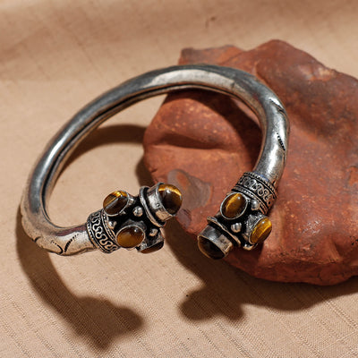 Antique Finish Oxidised German Silver Kada / Bangle