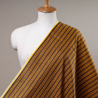 Brown - Chain-Patterned Cotton Jaipur Print Fabric