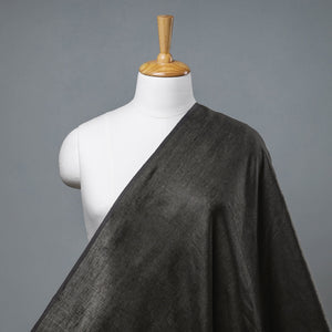 Black - Handloom Pure Linen Bhagalpuri Fabric 03