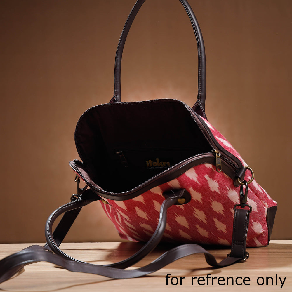 Brown - Handcrafted Woven Ikat Cotton Shoulder Bag
