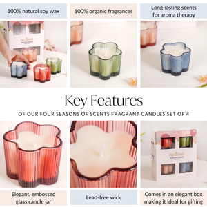 Four Seasons Of Scents Fragrant Candles Gift Set Of 4