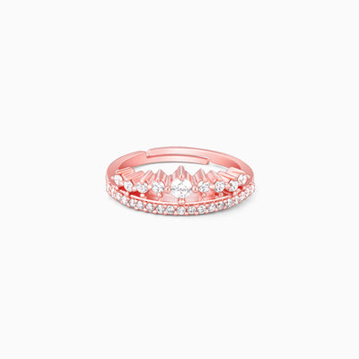 Rose Gold Queen's Crown Ring