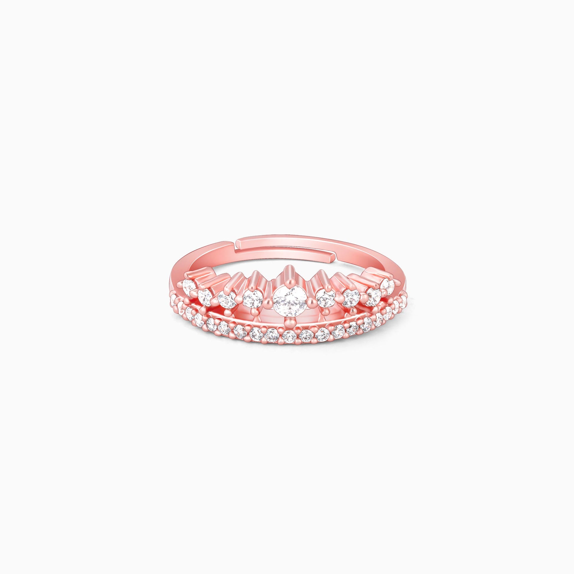 Rose Gold Queen's Crown Ring