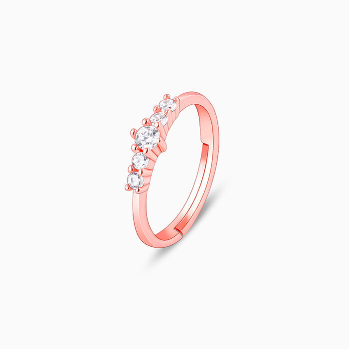 Rose Gold Zircon Shine Squad Ring