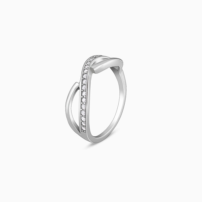 Silver Ripple Ring