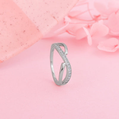 Silver Ripple Ring