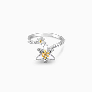 Silver Persistent Trillium Spin Ring