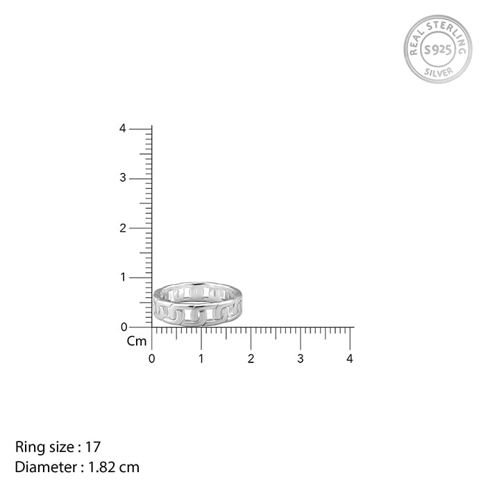 Silver Classic Linking Ring For Him