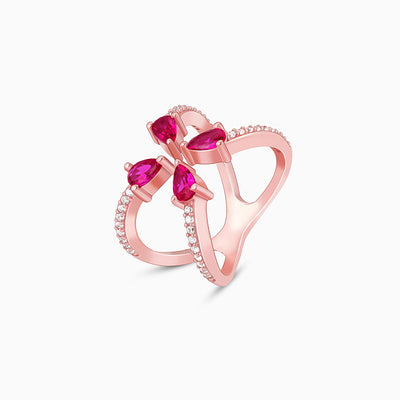 Rose Gold Cute Carnation Ring