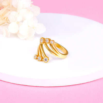 Golden Bouquet of Hug Ring