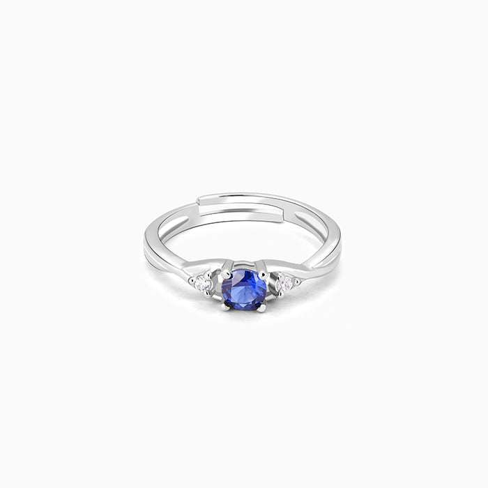 Silver Besotted By Blue Ring