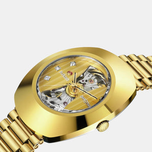 Diastar Unisex Automatic Yellow Dial Analog Stainless Steel Watch R12064263