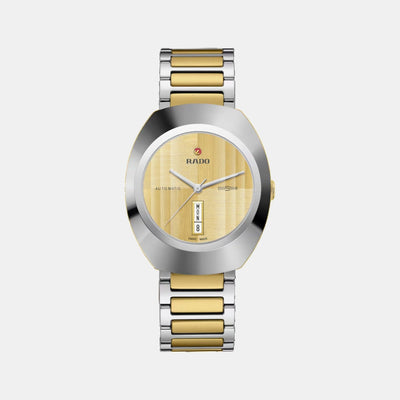 Diastar Men Automatic Yellow Dial Analog Stainless Steel Watch R12160253