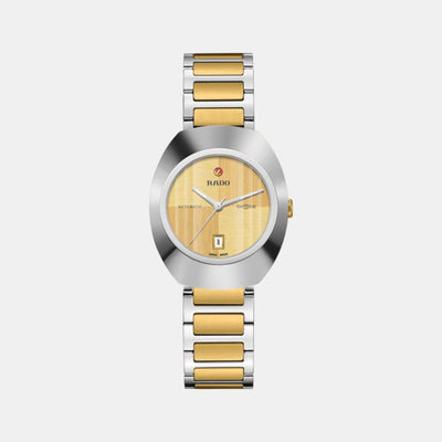 DiaStar Original Women Automatic Yellow Dial Analog Stainless Steel Watch R12170253