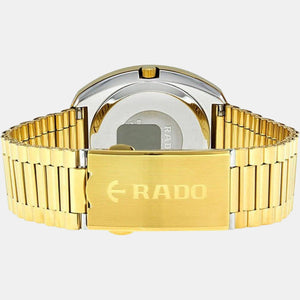 Diastar Men Quartz Gold Dial Analog Stainless Steel Watch R12393633